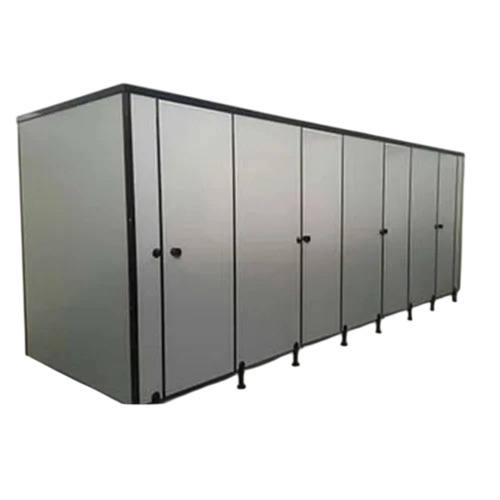 Office Toilet Cubicle 7ft - Durable Rectangular Gray, Fine Finished | Industrial Application, Very Good Shape