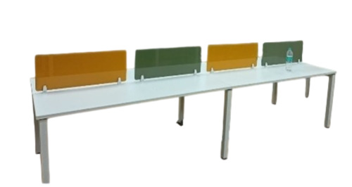 Office Workstation - Wooden, Rectangle, White | Easy to Clean, Eco-Friendly, Fine Finished, Durable