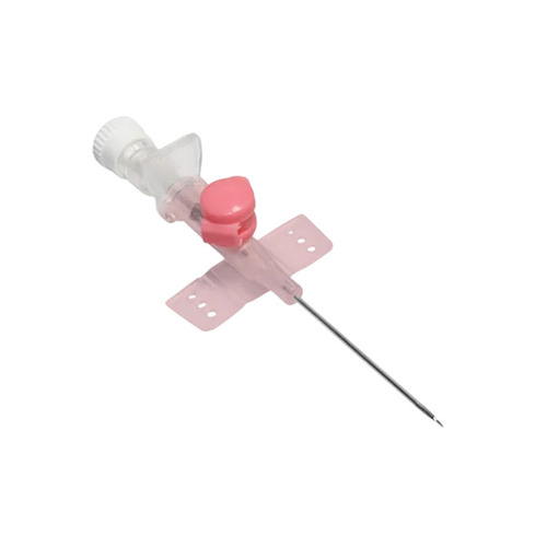 Safety IV Cannula with Wings and Injection Port - Stainless Steel, 14G-26G, Color Coded | Disposable, Individually Sterile Blister Pack