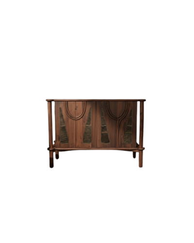 Handcrafted Solid Wood Sideboard Cabinet - Wood, Brown, Polish Finish, Anti Termite, Durable