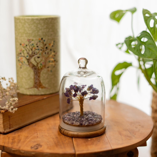 Ritualistic Dome Crystal Chakra Tree For Gift & Home Decor - Shape: Round