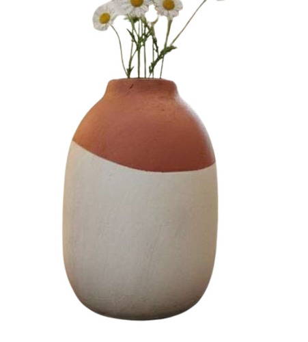 Round Shape Terracotta Vase - Capacity: 1 Kg