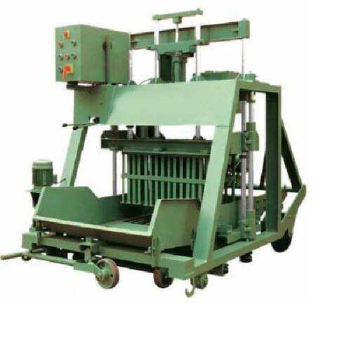 Concrete Block Making Machine - Green, Automatic | Industrial Use, Eco Friendly, Durable, 3 Year Warranty