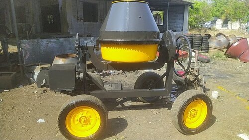 Electric Concrete Mixer - Steel, Black & Yellow | Durable, Eco Friendly, 1 Year Warranty