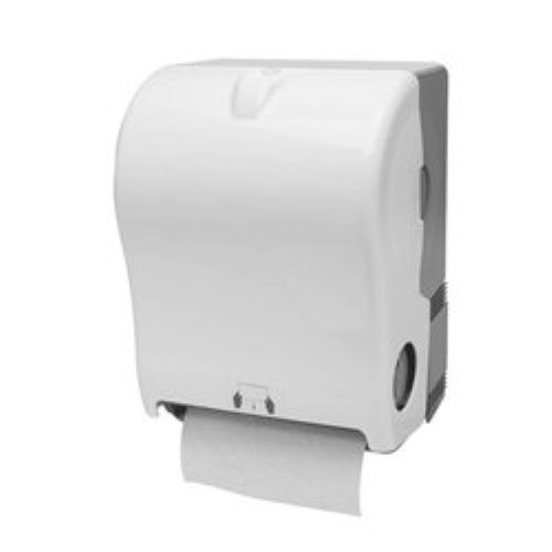 Hand Tissue Roll Dispenser - Plastic, Standard Size, White | Stylist, Durable, Long Lasting