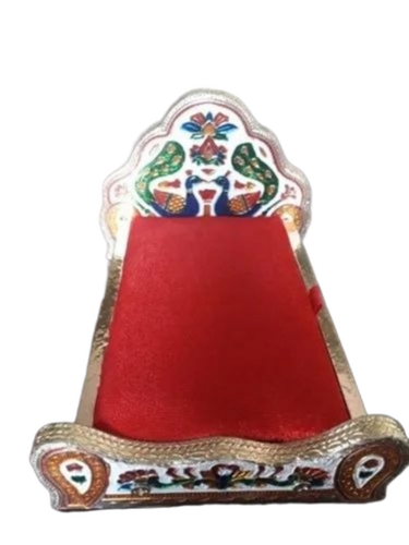 Laddu Gopal Meenakari Bed - Wooden 8x6 Inch Multi Color | Eco-Friendly Rust Proof