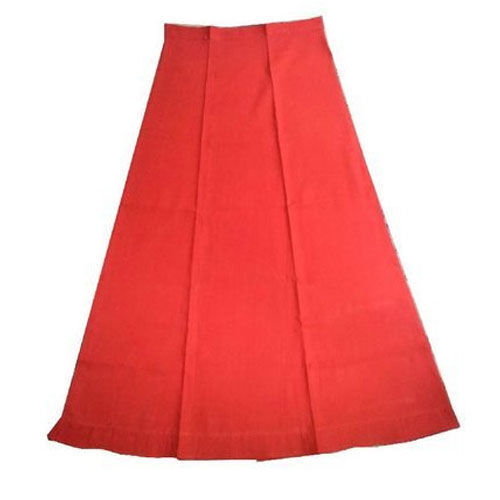 Ladies Readymade Petticoat - Cotton, Standard Size, Red | Anti Wrinkle, No Fade, Skin Friendly, Comfortable, Washable