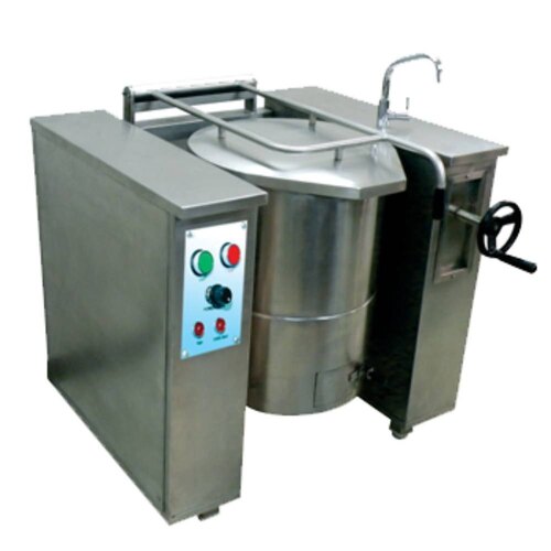 160 V Tilting Boiling Pan Induction - Stainless Steel, Standard Size, Silver | Durable, A Grade Material, 1 Year Warranty