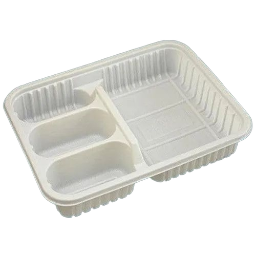 Food Trays - Plastic Standard Size White Rectangular | Cold Resistant, Heat Resistant, Eco Friendly