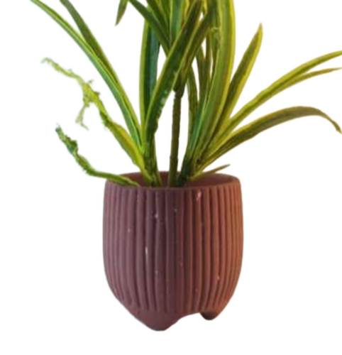 Terracotta Painted Plant Pot - Color: Light Brown