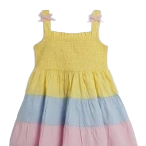 Toddler Girls Pastel Colourblock Dress