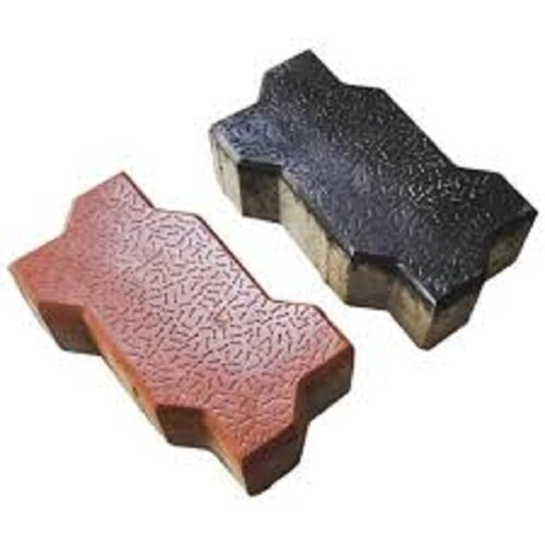 Uni Paver Block - Fly Ash Standard Size Reddish-Brown | Rectangular Interlock Block with Rounded Edges Eco Friendly New