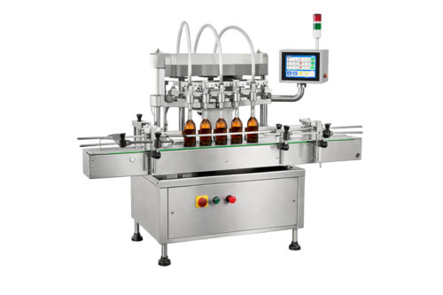 Automatic 4 Head Liquid Syrup Filling Machine - Capacity: 40 Pcs/Min