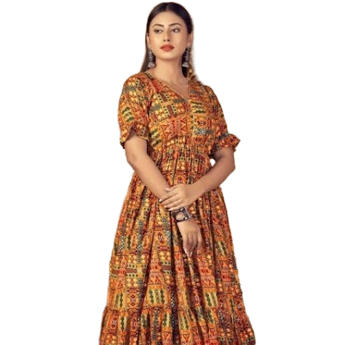 Cotton Fabric - Multicolour Printed, Suitable for Kurties and Plazo | Casual Wear, All Seasons