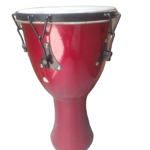 Red Djembe African Wooden