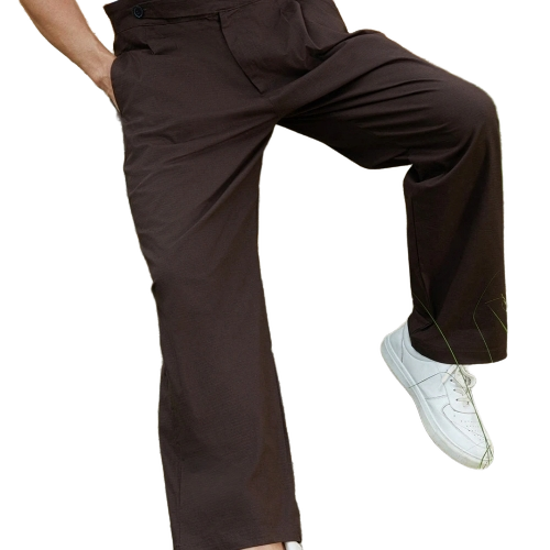 Snitch Men Beige Korean Trousers