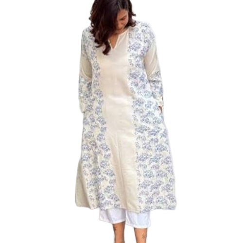 White Kurti - Optimum Quality Regular Fit | Anti-Wrinkle Breathable Washable