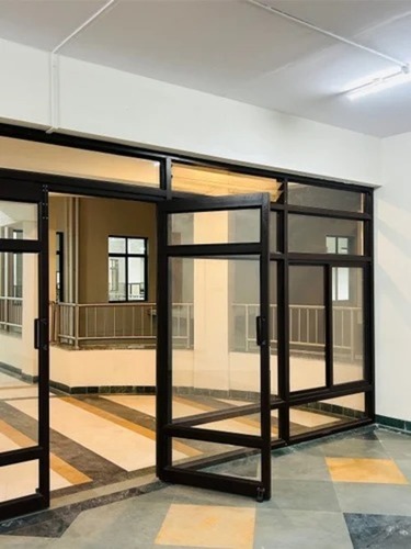 Aluminium Door Partition - Aluminum, Standard Size, Black | Sliding Office Door, Very Good Quality
