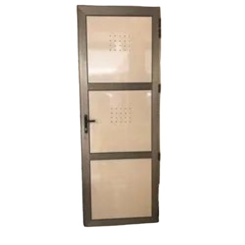 Aluminium Hingde Door - Custom Size, Silver, Polished Finish | Durable, Corrosion Resistant, Rust Proof