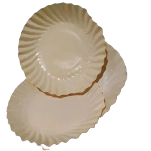 Disposable Paper Food Plate - Color: White