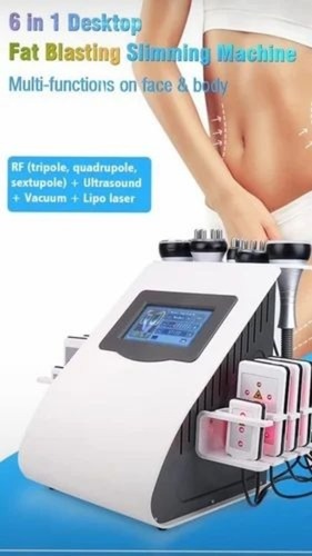 Lipo Cavitation - ABS Plastic, Standard Size, White, 500W 110V, 40 kHz Cavitation, 100 kPa Vacuum, 6.5" Touch Screen, 1 MHz RF, 650 nm Wavelength | Clinical Semi-Automatic Liposuction Device