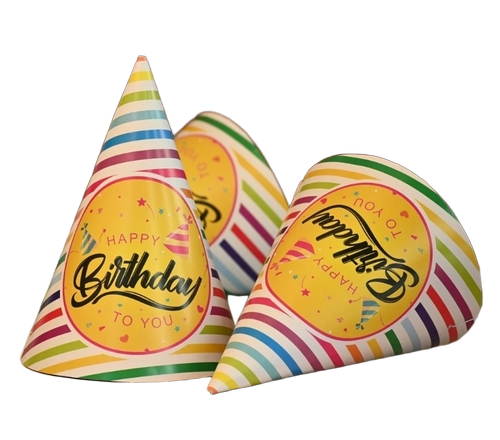 Paper Birthday Cap - Color: Golden