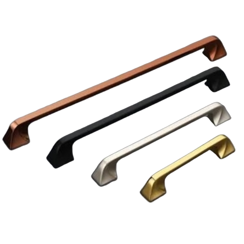 Sleek Design Cabinet Handle - Steel, Silver/Brown, Satin/Matte/Polished Finish, Corrosion Resistant Durable Pull