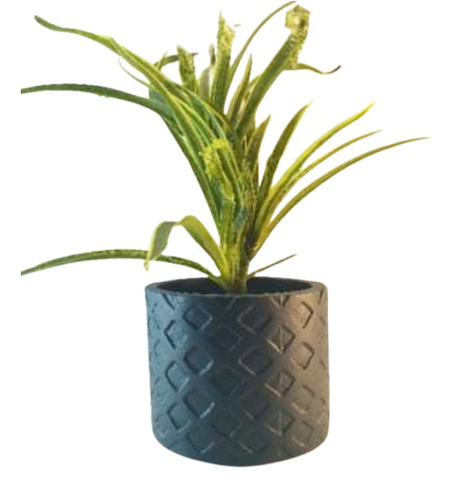 Black Terracotta Decorative Pot - Capacity: 5 Kg