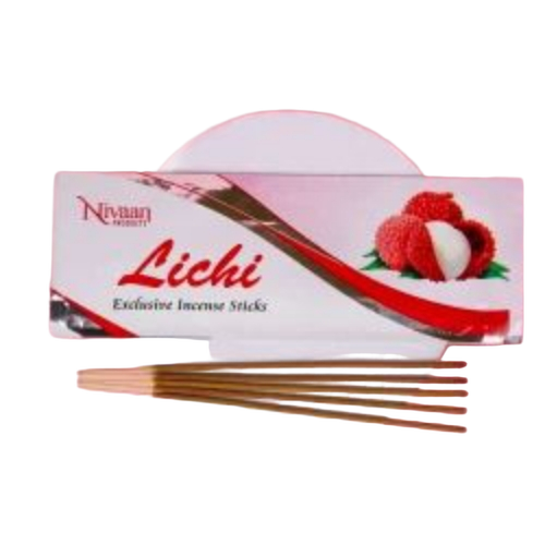 Litchi Incense Sticks - Bamboo Stick Natural Resins | Long Burning Eco-Friendly Aromatic Smooth Burn