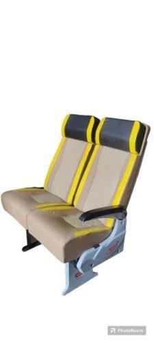 Luxury Bus Seats - Fire Retardant Lightweight Material, Black and Yellow | Ergonomic Support, Armrests, Seat Belts, Anti-Slip Base