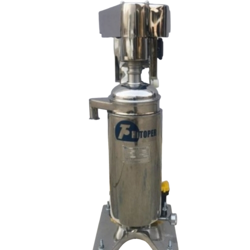 Toper Tubular Centrifuge - Stainless Steel SS304/SS316, Grey | Automatic Discharge, Adjustable Speed, Overload Protection