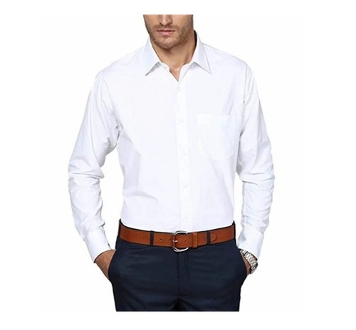 Mens Shirts - Cotton S-XXXL White Classic Collar | Anti Wrinkle Breathable Quick Dry Machine Washable