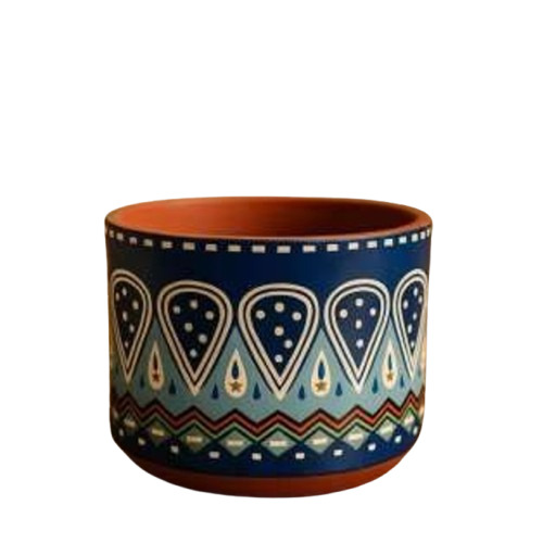 Multicolor Decorative Terracotta Small Pot - Capacity: 2 Kg