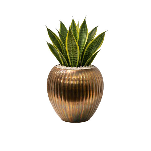 Antique Metal Vase Pot - Design Type: Design