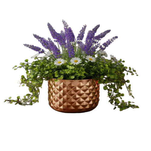 Gold Plating Metal Iron Planter - Color: Copper