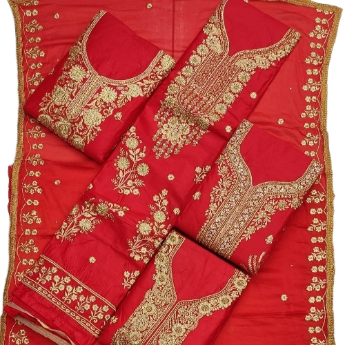 Heavy Embroidery Salwar Suit Material - Cotton Multiple Colors Embroidered | Light Weight Breathable Washable