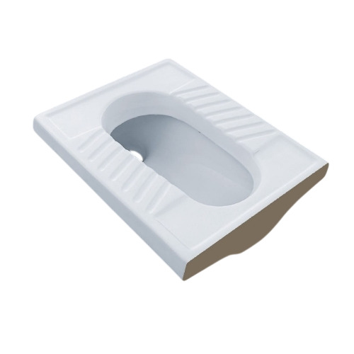 Orissa Pan Toilet Seat - Ceramic, 20", White, Elongated | Durable, Floor Mounted, One Piece, Fine Finished