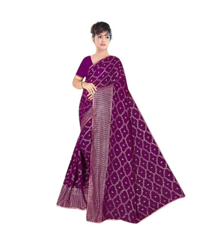 Printed Silk Sarees - Color: Green