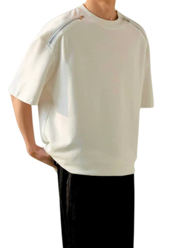 Comfort Stylish T Shirt - Cotton Customized Size White 220 GSM | O-Neck Light Weight Breathable Mega Sleeves Casual Male