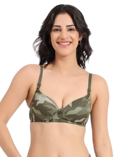 Lycra Cotton Bra - Color: Green