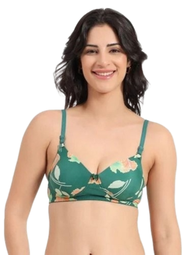 Lycra Padded Bra - Color: Green