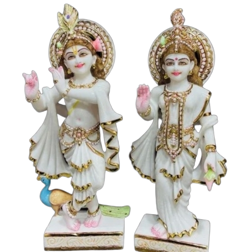 Marble Radha Krishna Statue