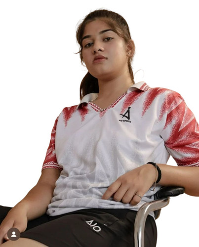 Sports T Shirts - Dryfit Polyester, Customized Size, White | Light Weight, Breathable, Printed, Regular Fit, Summer Sports Tops for Female & Girls
