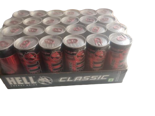 250ml Classic Hell Energy Drink - Liquid, Can | Long Shelf Life, Easy to Digest, Rich Taste