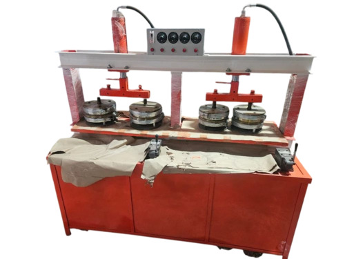 Hydraulic Paper Plate Making Machine - Metal, Orange, 440 Volt | Semi-Automatic, PLC Control, Heavy Duty
