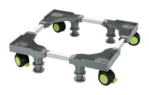 Washing Machine Adjustable Height Stand - Metal, Standard Size, Gray & Black | Durable, Fine Finished, Industrial Use, Manual Adjustment