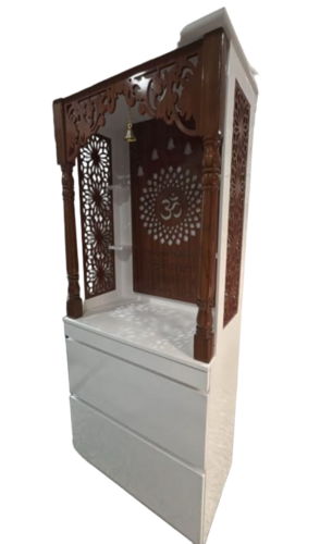 Carved Wooden Mandir - Dimension (L*W*H): 36*24*84 Inch (In)