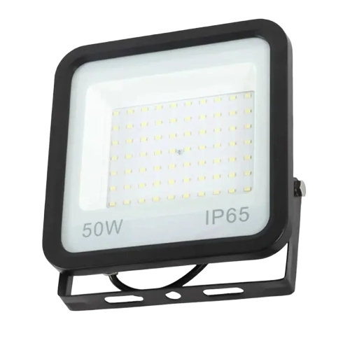 Floodlight - Metal, Silver/Black, LED 1800-2000 Lumen, 50W, IP66 | Home, Single Phase, Good Quality