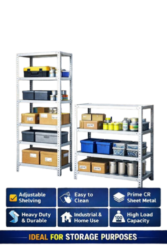 Multipurpose Slotted Angle Rack 900 X 600 (3x2ft) - Height: 2100 Millimeter (mm)