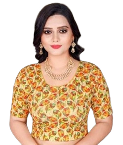 Short Sleeve Blouse - Color: Multicolor